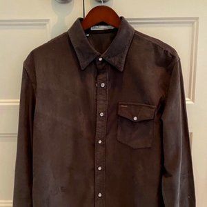 CRIQUET CORDUROY BUTTON DOWN - Charcoal (Large)